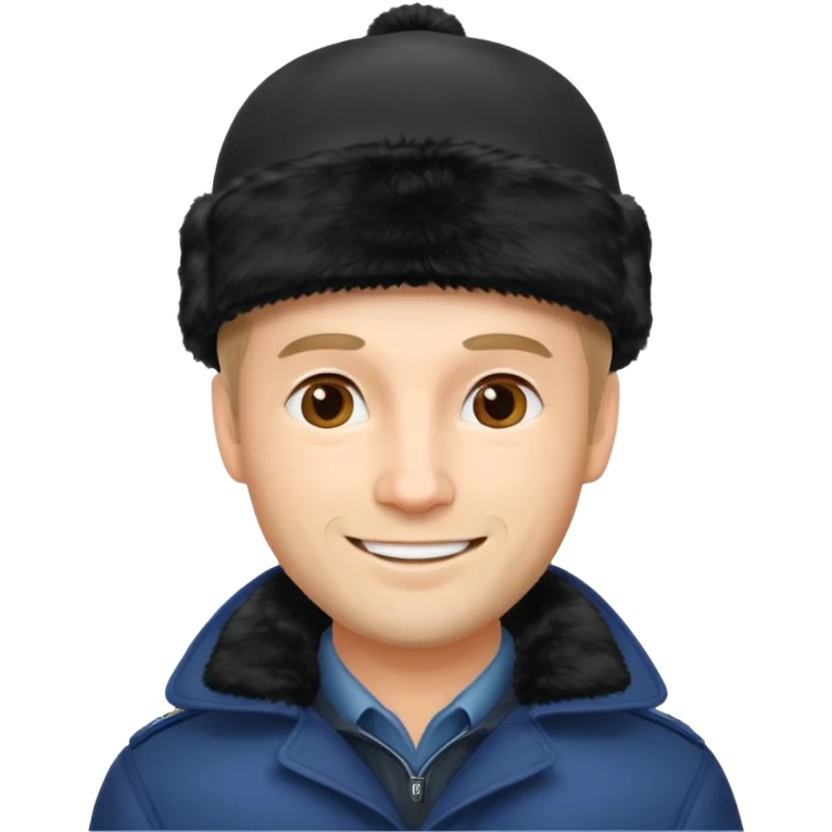 russian man with ushanka emoji