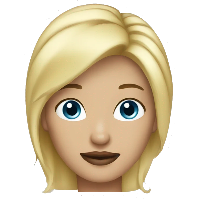 45 year old woman blonde hair blue eyes  emoji