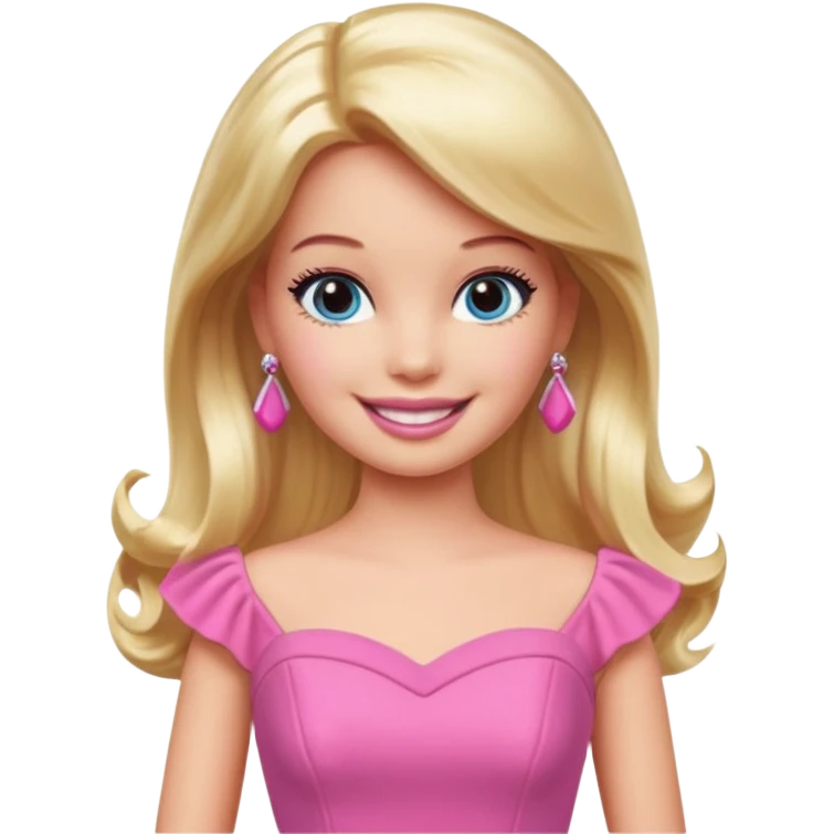 barbie wear pink dress emoji