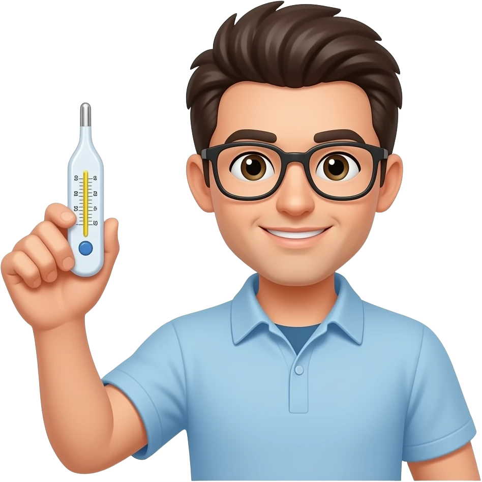 ill emoji with thermometer emoji