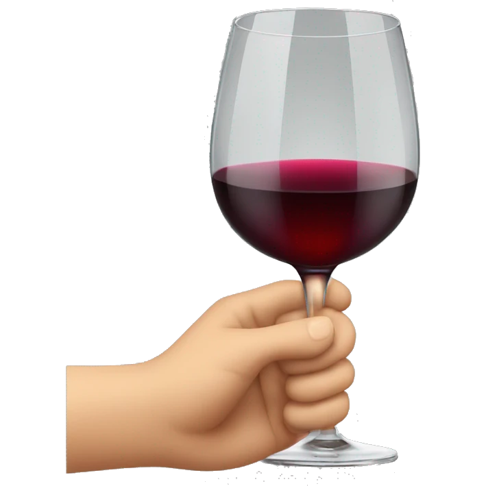 Glass of wine in a hand emoji