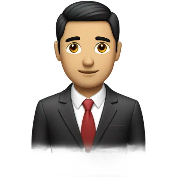 business man short straight black hair  emoji