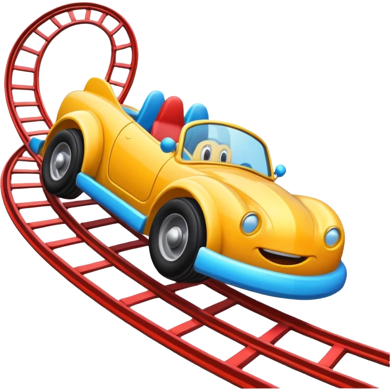 roller coaster car on track emoji