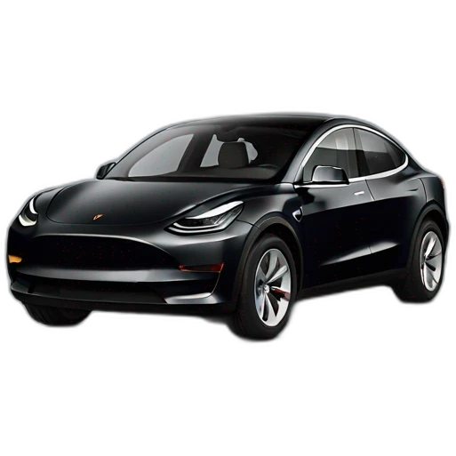 black tesla model Y emoji