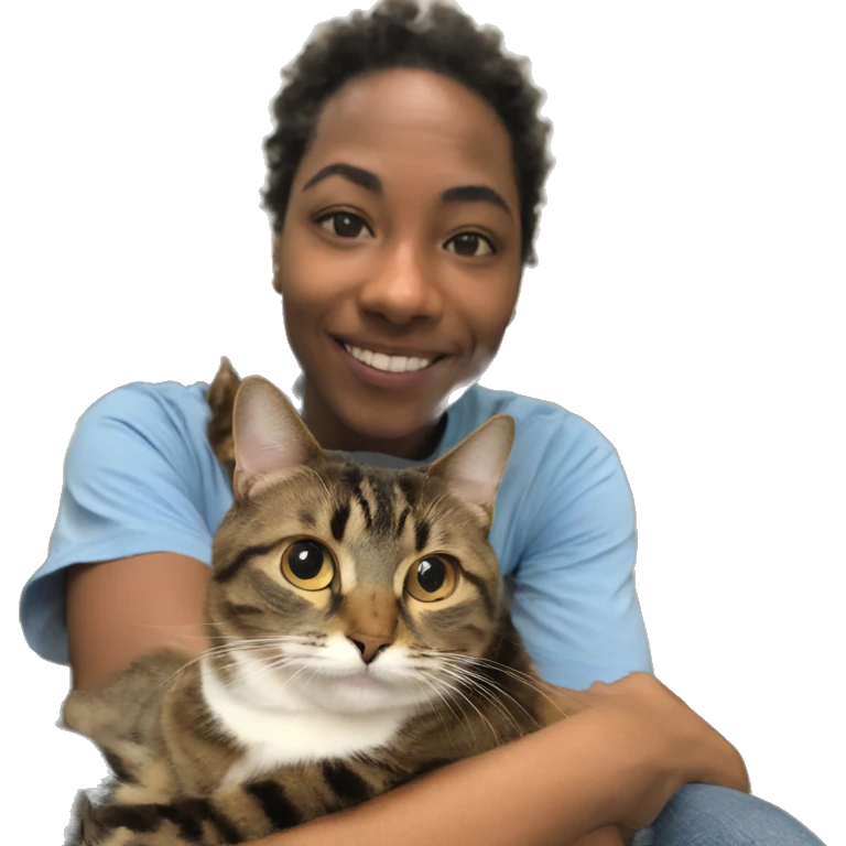 my photo with a cat emoji