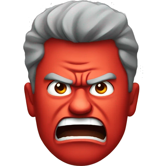 angry red face  emoji