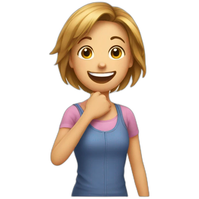 Girl tickle emoji