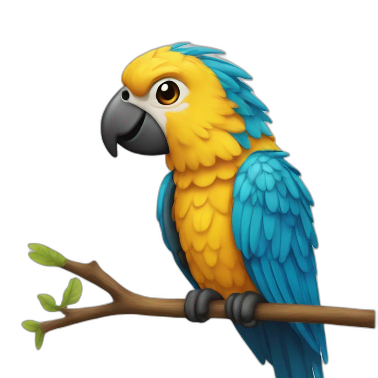 un perroquet qui dessine emoji