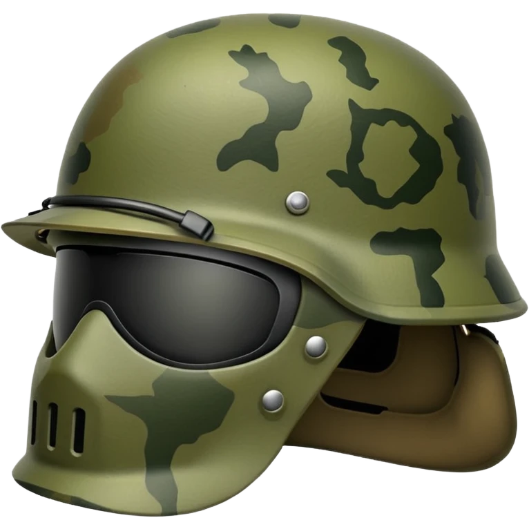 military helmet in camouflage emoji