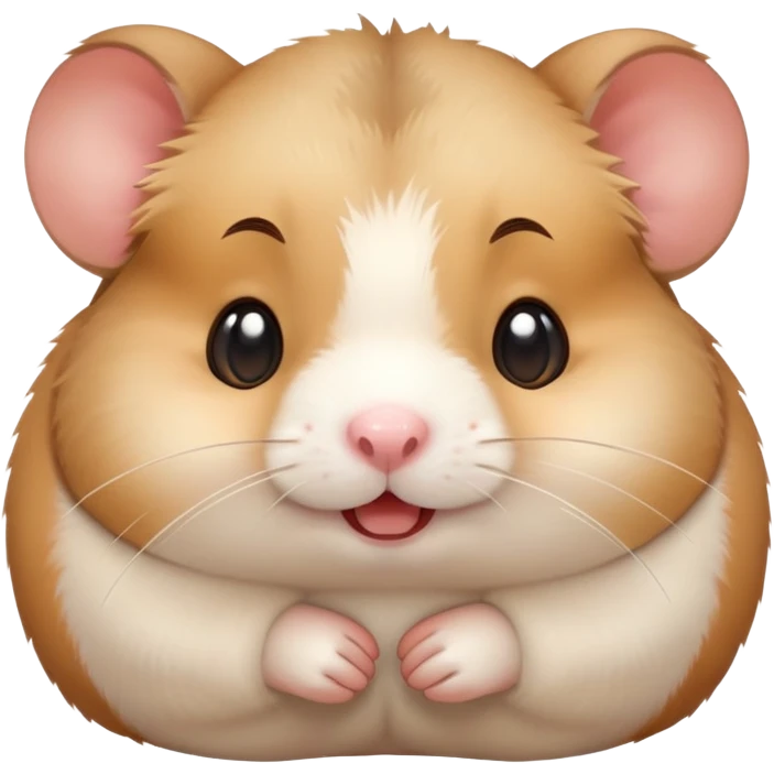 cute hamster with grimacing expression and stuffed cheeks emoji