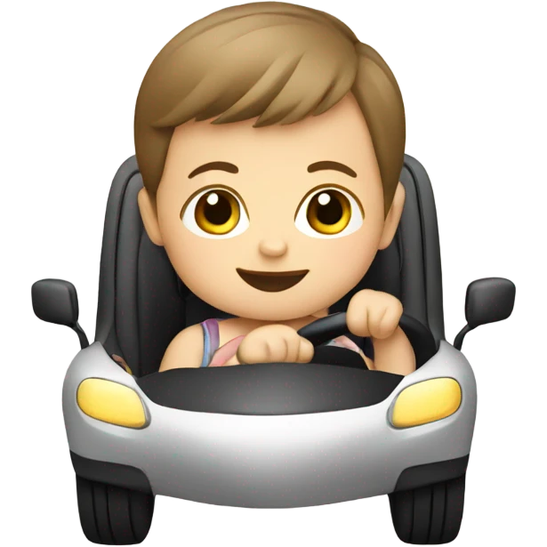 Baby driving emoji