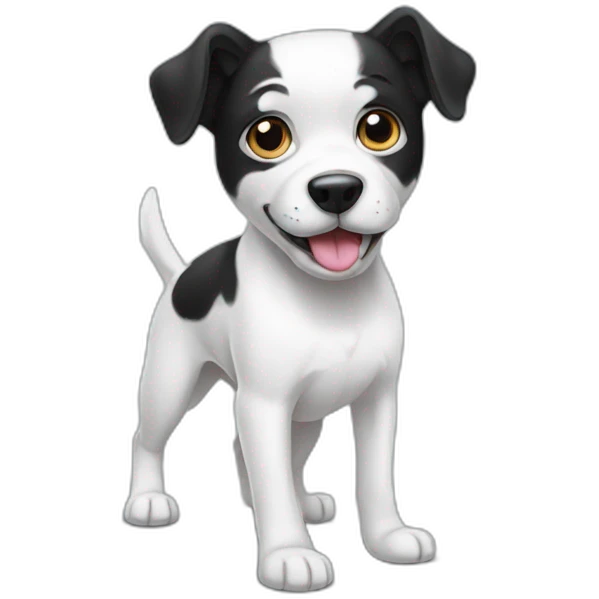 Black White Dog emoji