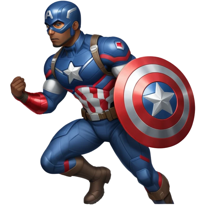 Black captain America  emoji