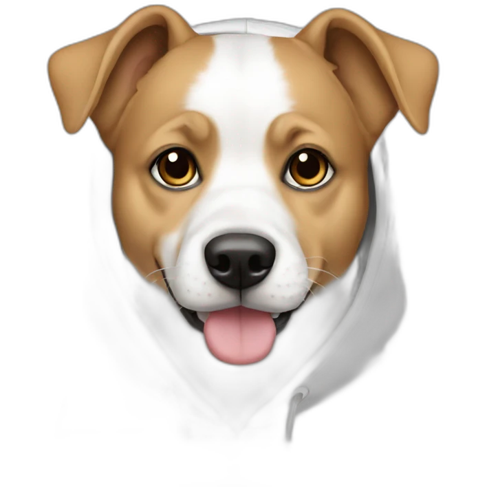 Dog White a hoodie emoji