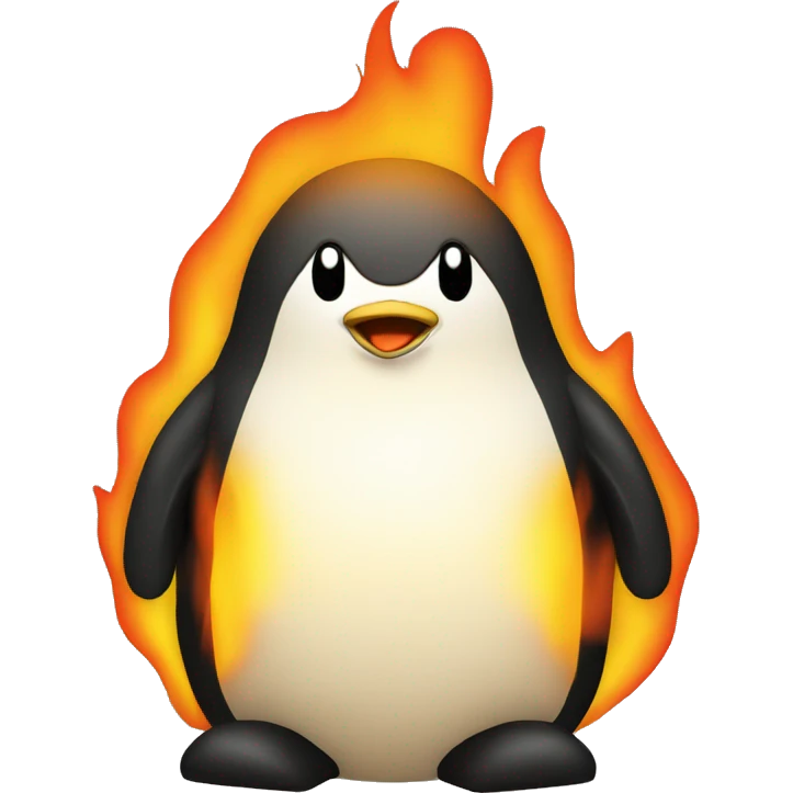 Linux on fire emoji