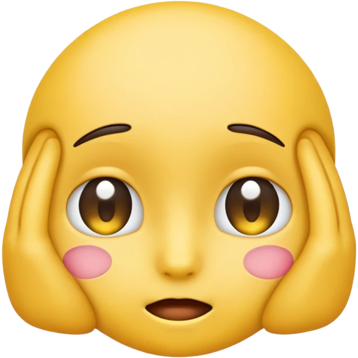 make the yellow emoji shy emoji