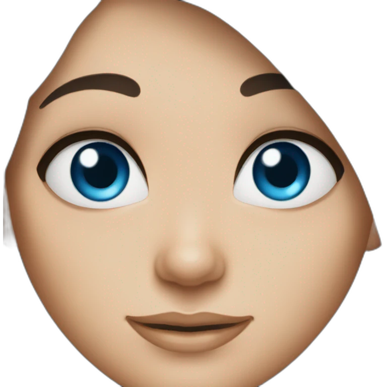 Blue eyed brunette emoji