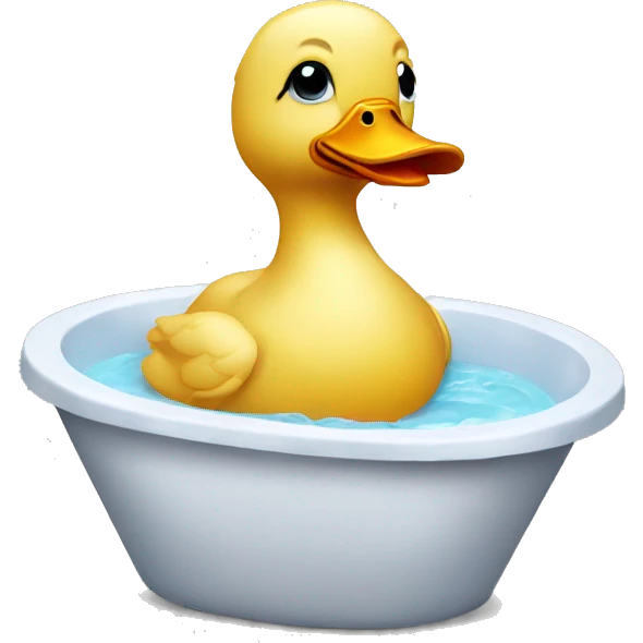 Sad bath duck head emoji