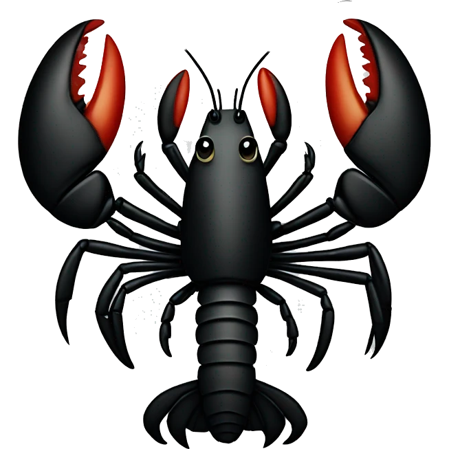 black lobster emoji