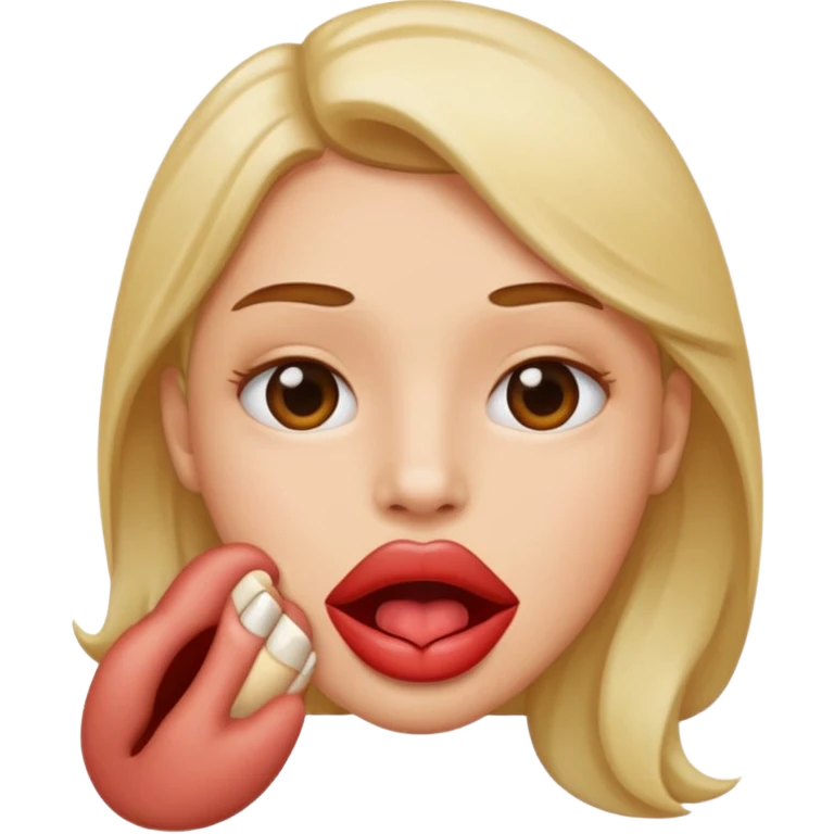 emoji w lip biting  emoji
