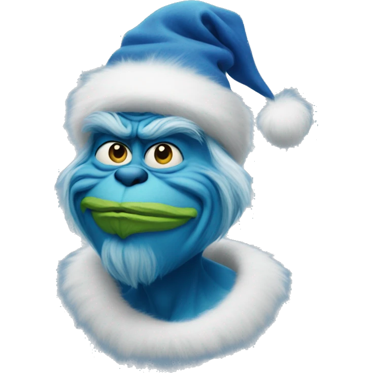 Blue grinch emoji