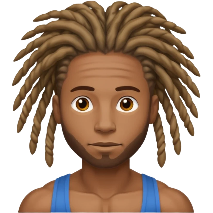 Naked black man locs emoji