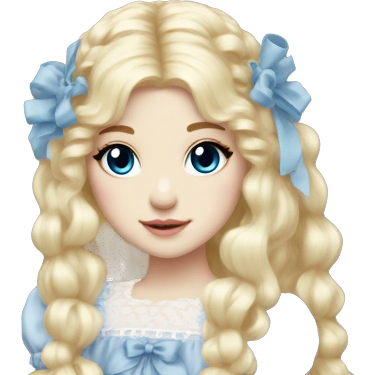 sweet lolita blond hair blue eyes white skin emoji