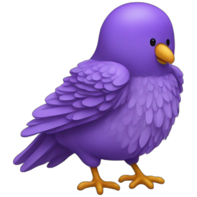 Caca violet avec des ailes emoji