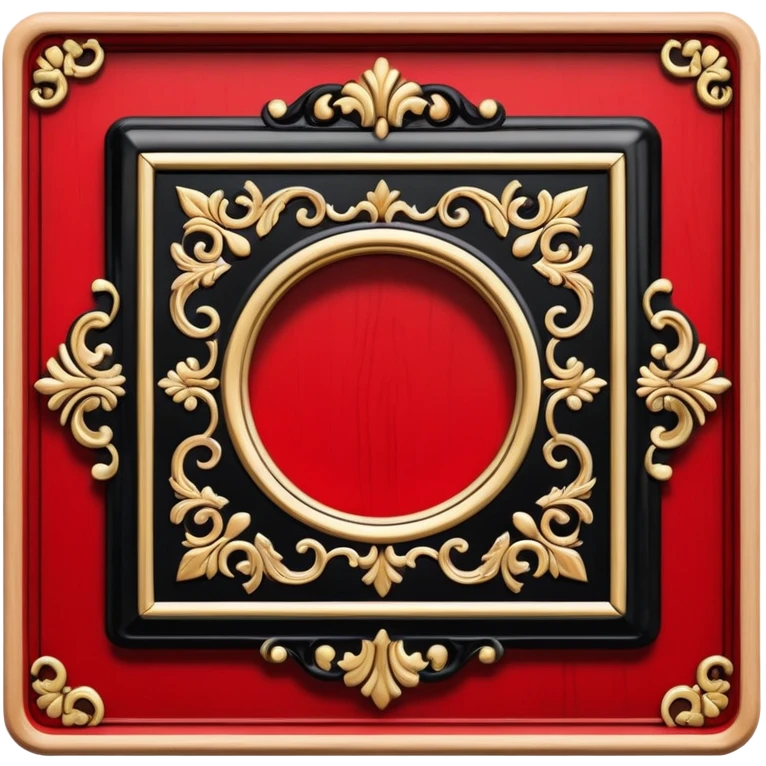 Red and black open sign emoji