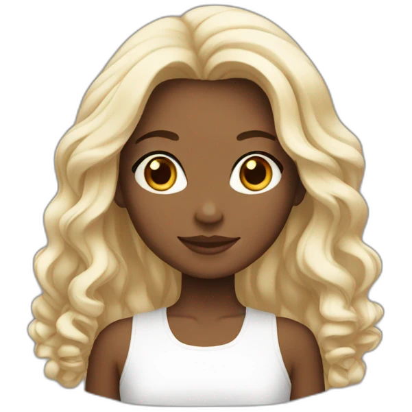 fille blanche cheveux marron emoji