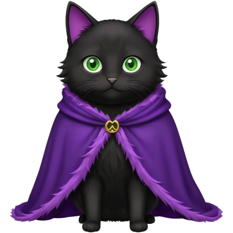 wblack cat in purple cloak emoji