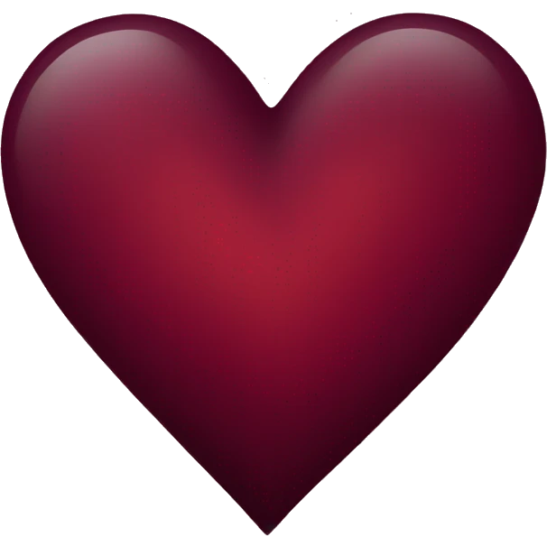 Wine coloured heart emoji
