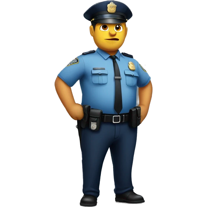 Policemen with big belly emoji