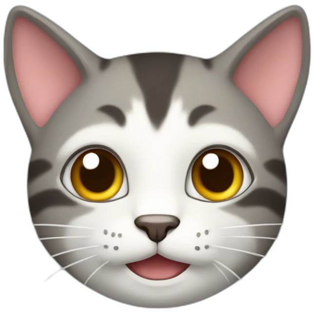 Gato jugando con un raton emoji