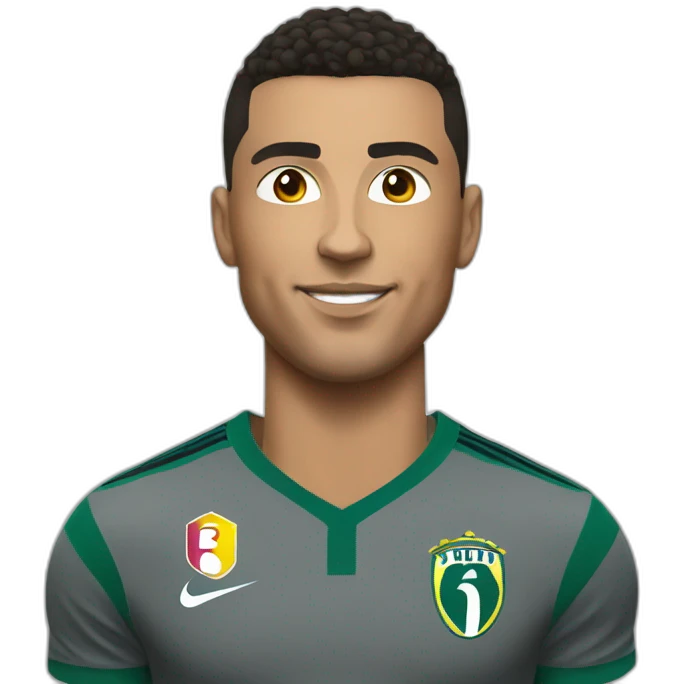 Ronaldo portrait realistic football player emoji