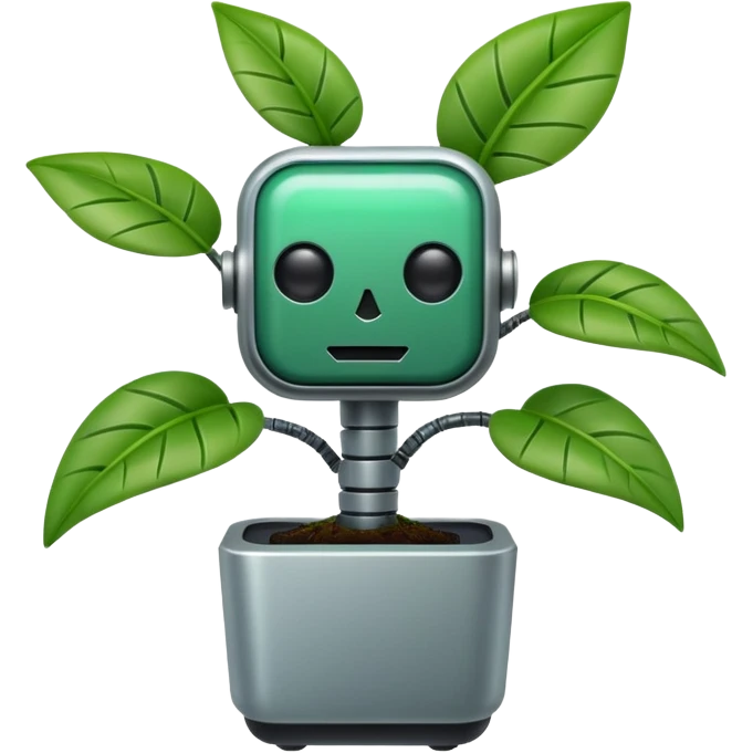 robotic house plant emoji