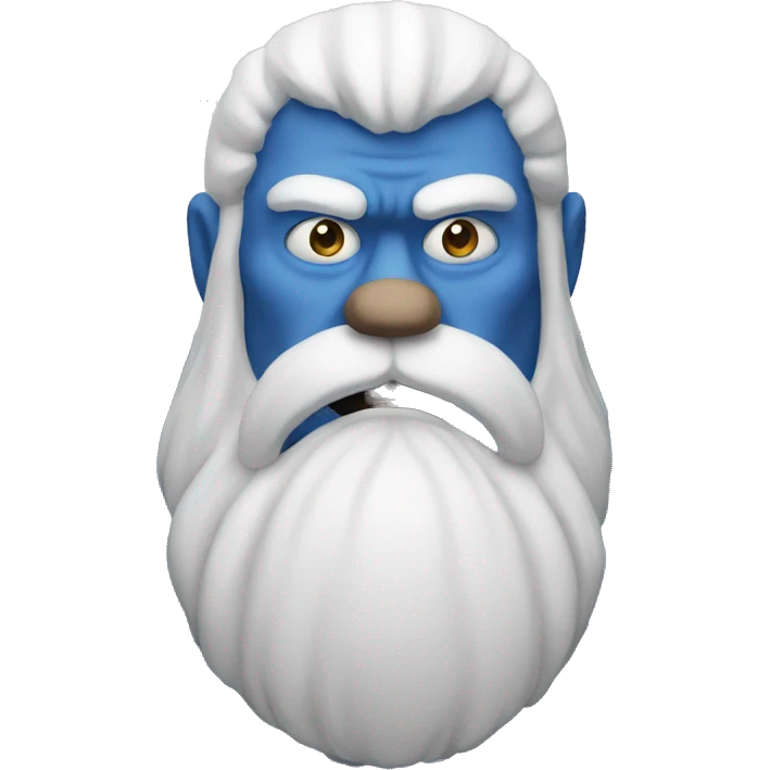 blue giant with a white beard confused emoji