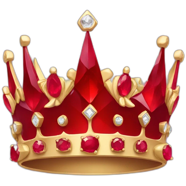 Red ruby crown emoji