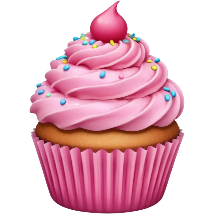 Cupcake with pink icing emoji