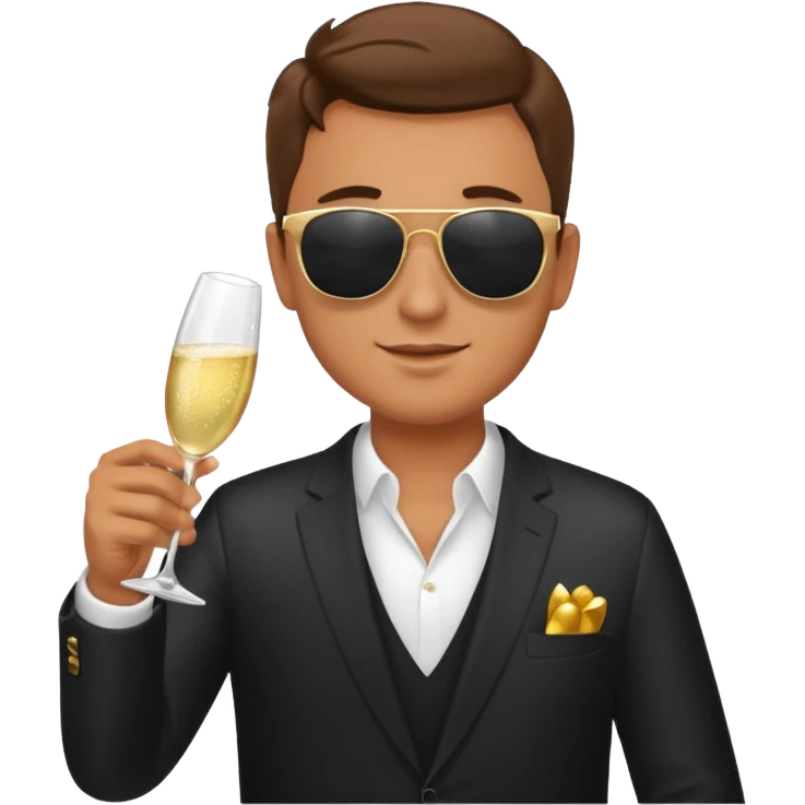 man with sampine bottle emoji
