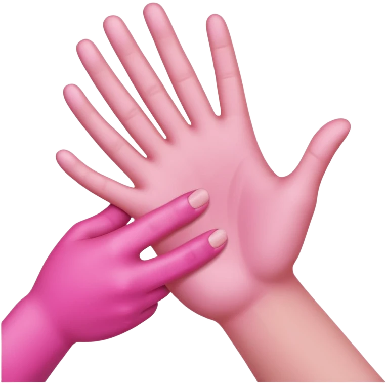 pink handshake emoji