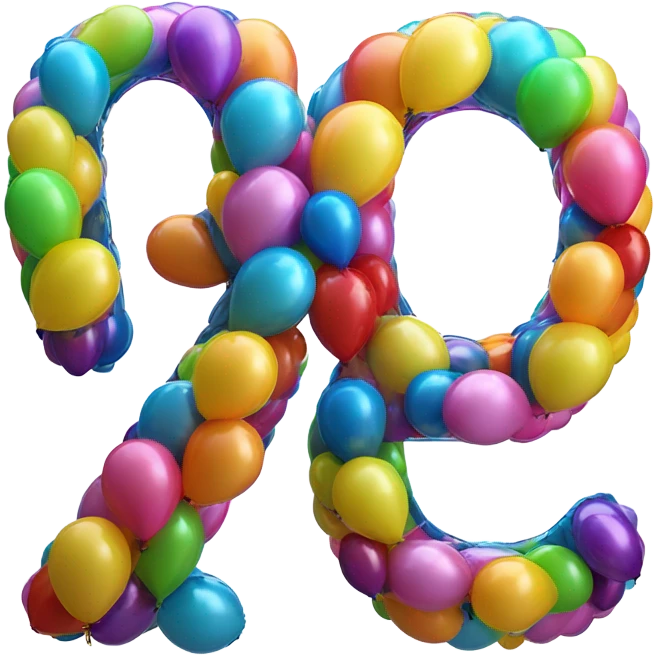 Numbers as balloons emoji