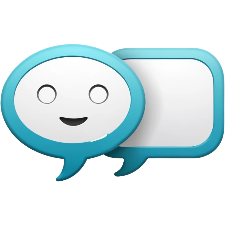 Two speech bubbles on a green background emoji