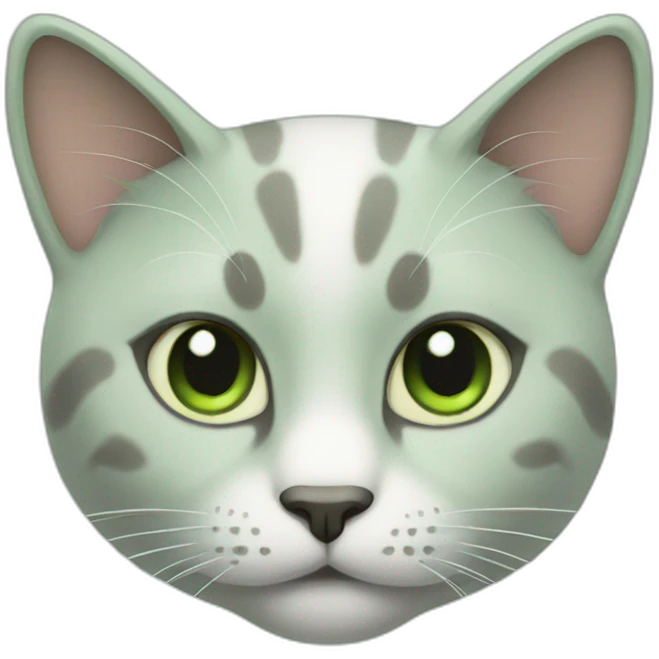 Cat green emoji