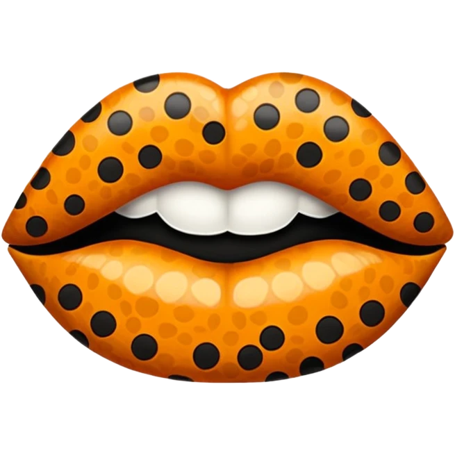 cheetah print lips emoji emoji