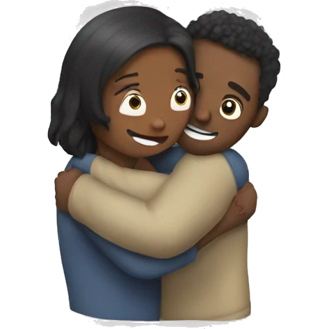 Too freinds hug  emoji