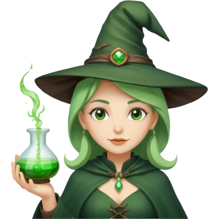 green witch cooking potion emoji