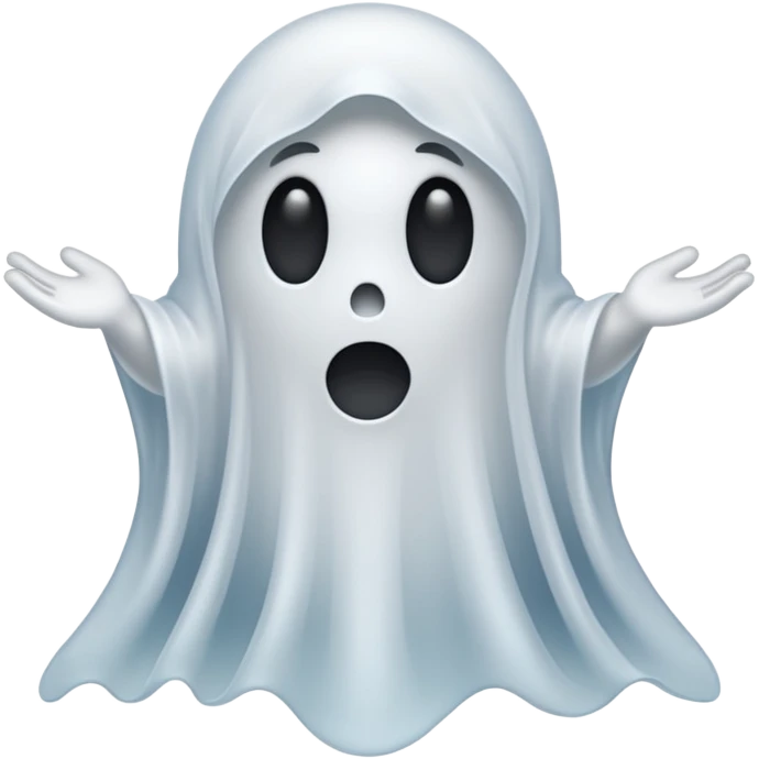 I need a spirit emoji like a ghost but very whispy and airy looking, not so emoji or fake looking make it more realistic  emoji
