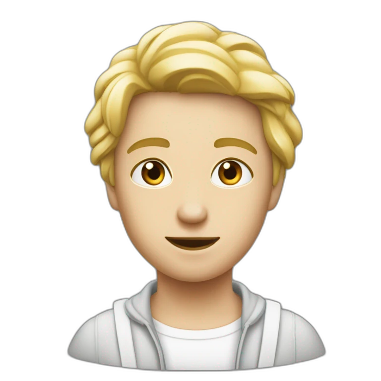 une personne blanche qui parle dans un micro emoji