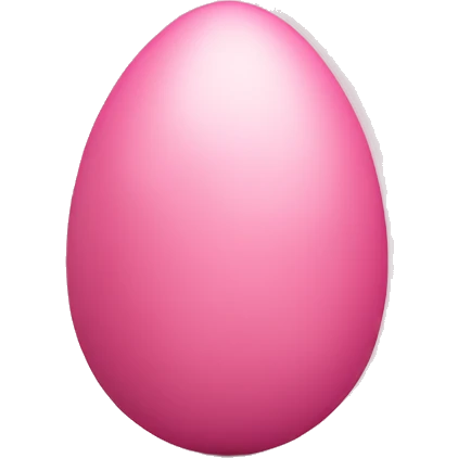 Pink egg with pointy top emoji